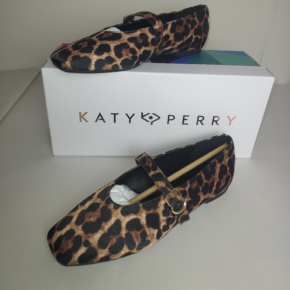 Katy Perry Collections Leopard Print Mary Jane Flats - Brown